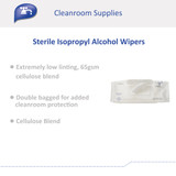 TrueCare Surface Disinfectant Cleaner Premoistened Cleanroom Manual Pull Wipe 30 Count Soft Pack Alcohol Scent Sterile, TCBWALC30, Pack of 1