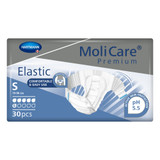 MoliCare Premium Elastic 6D Incontinence Brief Adult Small Unisex Disposable Moderate Absorbency, 165271, Case of 90