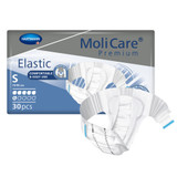 MoliCare Premium Elastic 6D Incontinence Brief Adult Small Unisex Disposable Moderate Absorbency, 165271, Case of 90