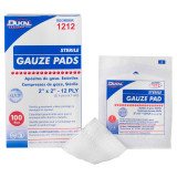 Gauze Sponge Dukal Cotton 12-Ply 2 X 2 Inch Square Sterile 1212 Case/2400 40-511LGBLK Dukal 379710_CS