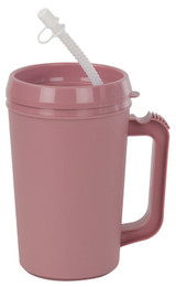 GMAX Industries 22 oz. Plastic Insulated Drinking Mug Mauve Reusable, GP55204, Pack of 1