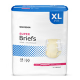 McKesson Incontinence Brief Adult X-Large Unisex Disposable Moderate Absorbency, BR30645, Bag of 15