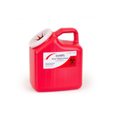 The Sharps Disposal By Mail System PRO-TEC Mailback Sharps Container Red Base 11 H X 6 W X 9 L Inch Vertical Entry 2 Gallon, 12000-012, Pack of 1