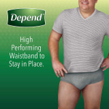 Male Adult Absorbent Underwear Depend FIT-FLEX Pull On with Tear Away Seams Small / Medium Disposable Heavy Absorbency 43616 Case/38 24-4553L Kimberly Clark 984194_CS