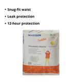 McKesson Unisex Toddler Training Pants Pull On with Tear Away Seams Size 2T to 3T Disposable Heavy Absorbency, TP-2T3T, Bag of 1