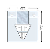 Obstetrics / Gynecology Drape McKesson Under Buttocks Drape 44 W X 40 L Inch Sterile 183-I80-14106-S Pack/1 3000 MCK BRAND 1101266_PK Obstetrics / Gynecology Drape McKesson Under Buttocks Drape 44 W X 40 L Inch Sterile 183-I80-14106-S Pack/1 3000 MCK BRAND 1101266_PK