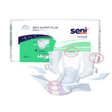 Seni Super Plus Incontinence Brief Adult Medium Unisex Disposable Heavy Absorbency, S-ME25-BP1, Case of 75