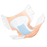 Unisex Adult Incontinence Brief Wings™ Quilted Plus with BreatheEasy™ Technology Small Disposable Heavy Absorbency 66132 Case of 96 12707 Wings™ Quilted Plus with BreatheEasy™ Technology 1176297_CS