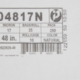 McKesson Trash Bag 45 gal. 17 Mic. 40 X 48 Inch Clear Extra Heavy Duty Star Seal Bottom Coreless Roll, S404817N, Case of 250