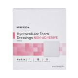 Foam Dressing McKesson 4 X 4 Inch Square Non-Adhesive without Border Sterile 16-4739 Case/100 14886 MCK BRAND 1138304_CS Foam Dressing McKesson 4 X 4 Inch Square Non-Adhesive without Border Sterile 16-4739 Case/100 14886 MCK BRAND 1138304_CS