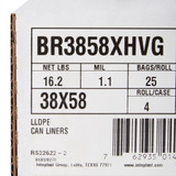 McKesson Trash Bag 45 gal. 1.1 mil 38 X 58 Inch Gray Extra Heavy Plus Duty Star Seal Bottom Coreless Roll, BR3858XHVG, Case of 100
