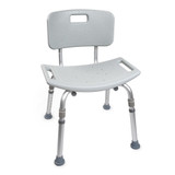 Bath Bench McKesson Without Arms Aluminum Frame Removable Backrest 19-1/4 Inch Seat Width 300 lbs. Weight Capacity 146-12202KD-1 Pack of 1