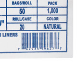 McKesson Trash Bag 10 gal. 5 Mic. 24 X 24 Inch Clear Light Duty Star Seal Bottom Coreless Roll, EC2424N, Case of 1000