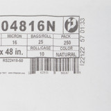 McKesson Trash Bag 45 gal. 16 Mic. 40 X 48 Inch Clear Extra Heavy Duty Star Seal Bottom Coreless Roll, S404816N, Case of 250