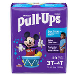 Pull-Ups Male Toddler Training Pants Size 3T to 4T Disposable Moderate Absorbency, 51355, Pack of 20