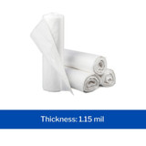 McKesson Trash Bag 60 gal. 1.15 mil 38 X 58 Inch Clear Super Plus Duty Star Seal Bottom Coreless Roll, SLW3858SPNS, Case of 100