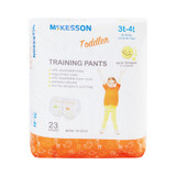 McKesson Unisex Toddler Training Pants Pull On with Tear Away Seams Size 3T to 4T Disposable Heavy Absorbency, TP-3T4T, Case of 4
