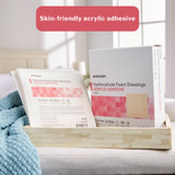 McKesson Foam Dressing 7 X 7 Inch With Border Film Backing Acrylic Adhesive Square Sterile, 16-4673, Case of 100