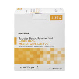 Elastic Net Retainer Dressing McKesson Tubular Elastic 10-1/2 Inch X 25 Yard 26.7 cm X 22.9 m Size 4 White Large Hand / Medium Arm / Leg / Foot NonSterile MSVP114704 Case/10 Jun-63 MCK BRAND 1113348_CS Elastic Net Retainer Dressing McKesson Tubular Elastic 10-1/2 Inch X 25 Yard 26.7 cm X 22.9 m Size 4 White Large Hand / Medium Arm / Leg / Foot NonSterile MSVP114704 Case/10 Jun-63 MCK BRAND 1113348_CS