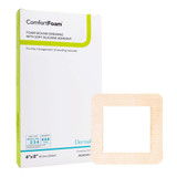 ComfortFoam Border Foam Dressing 4 X 8 Inch With Border Waterproof Backing Silicone Adhesive Rectangle Sterile, 43480, Pack of 1