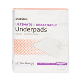 McKesson Ultimate Breathable Disposable Underpad 30 X 36 Inch Fluff / Polymer Heavy Absorbency, UPMX3036, Case of 70
