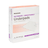 McKesson Ultimate Breathable Disposable Underpad 30 X 36 Inch Fluff / Polymer Heavy Absorbency, UPMX3036, Case of 70