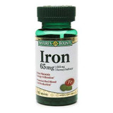 Mineral Supplement Nature s Bounty Iron 65 mg Strength Tablet 100 per Bottle 07431241383 Bottle/1 11110XL US Nutrition 861286_BT