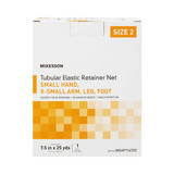 Elastic Net Retainer Dressing McKesson Tubular Elastic 7-1/2 Inch X 25 Yard 19.1 cm X 22.9 m Size 2 White Small Hand / X-Small Arm / Leg / Foot NonSterile MSVP114702 Box/1 65651-100 MCK BRAND 1113346_BX