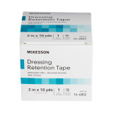 Dressing Retention Tape McKesson Water Resistant Nonwoven Fabric / Printed Release Paper 2 Inch X 10 Yard White NonSterile 16-4802 Case/24 191M MCK BRAND 1087971_CS