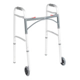 McKesson Folding Walker, Adjustable Height, Aluminum Frame, 350 lbs. Weight Capacity, 25 to 32-1/4'' Height 146-10211-1 Pack of 1