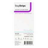 StayStrips Skin Closure Strip 1/4 X 3 Inch Nonwoven Material Flexible Strip White, 72253, Box of 50