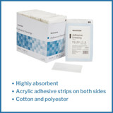 McKesson Non-Adherent Dressing with Adhesive 2 X 3 Inch Sterile 1 per Pack, 16-4272, Box of 100