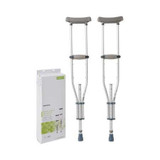 Underarm Crutches McKesson Aluminum Frame Youth / Adult / Tall Adult 300 lbs. Weight Capacity Push Button Adjustment 146-RTL10433 Box/1 Jan-70 MCK BRAND 1095263_BX