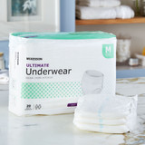 McKesson Absorbent Underwear Pull On with Tear Away Seams Adult Medium Unisex Disposable Heavy Absorbency, UW33851, Bag of 20