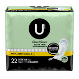 U by Kotex Feminine Pad Ultra Thin Regular Absorbency, 03904, Case of 176