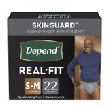 Depend Real Fit Absorbent Underwear Waistband Style Adult Small / Medium Male Disposable Heavy Absorbency, 50976, Case of 44
