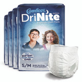 Comfees DriNite Juniors Unisex Youth Absorbent Underwear Pull On with Tear Away Seams Small / Medium Disposable Heavy Absorbency, CMF-YSM, Bag of 17