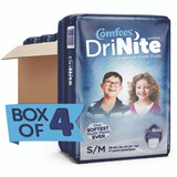 Comfees DriNite Juniors Unisex Youth Absorbent Underwear Pull On with Tear Away Seams Small / Medium Disposable Heavy Absorbency, CMF-YSM, Bag of 17