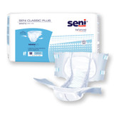 Seni Classic Plus Incontinence Brief Adult Medium Unisex Disposable Moderate Absorbency, S-ME25-BC2, Pack of 25