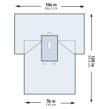 Abdominal Drape McKesson Laparotomy Drape 102 W X 76 W X 120 L Inch Sterile 183-I80-05170G-S Case/13 A50114 MCK BRAND 1101288_CS