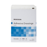 McKesson Non-Adherent Dressing with Adhesive 3 X 4 Inch Sterile 1 per Pack, 16-4273, Pack of 1
