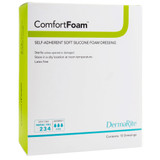 ComfortFoam Foam Dressing 3 X 3 Inch Without Border Film Backing Silicone Face Square Sterile, 44330, Pack of 1