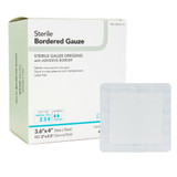 DermaRite Bordered Gauze Island Dressing 3-3/5 X 4 Inch Square Sterile, 11364, Pack of 1