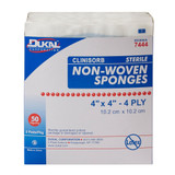 Clinisorb Nonwoven Sponge 4 X 4 Inch 4-Ply Sterile 2 per Pack, 7444, Pack of 1