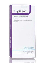 Skin Closure Strip StayStrips1/4 X 3 Inch Nonwoven Material Flexible Strip White 72253 Each/1 1903- DermaRite Industries 946747_EA