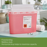 McKesson Prevent Sharps Container Red Base 11 H X 12 W X 4-3/4 D Inch Horizontal Entry 1.35 Gallon, 2269, Case of 20