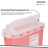 McKesson Prevent Sharps Container Red Base 11 H X 12 W X 4-3/4 D Inch Horizontal Entry 1.35 Gallon, 2269, Case of 20