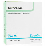 Foam Dressing DermaLevin4 X 4 Inch Square Adhesive with Border Sterile 00280E Each/1 900405 DermaRite Industries 896849_EA