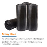 McKesson Trash Bag 30 gal. 0.58 mil 30 X 36 Inch Black Heavy Duty Star Seal Bottom Coreless Roll, WSL3036HVK, Case of 250