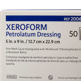 Petrolatum Impregnated Dressing Xeroform5 X 9 Inch Gauze Bismuth Tribromophenate / Petrolatum Sterile DKC20068 Box/50 421580 Derma Sciences 381904_BX